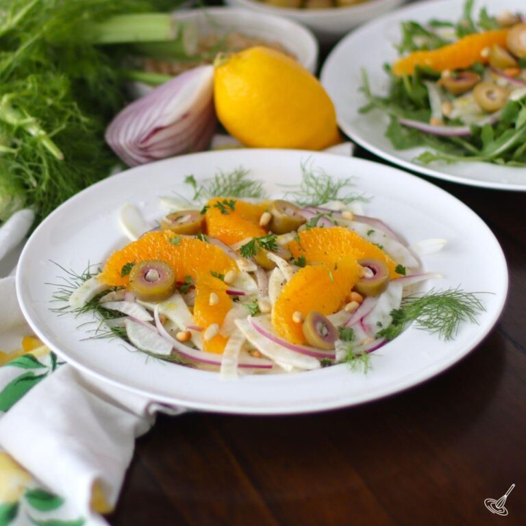 Sicilian Salad on a plate.