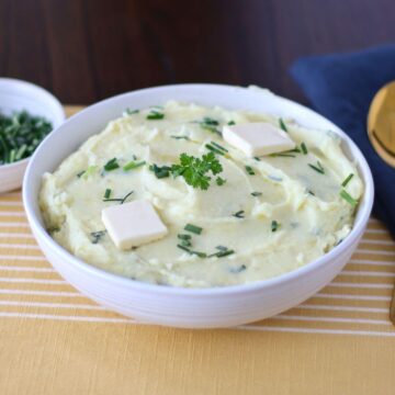 Cottage Cheese Mashed Potatoes in a bowl.