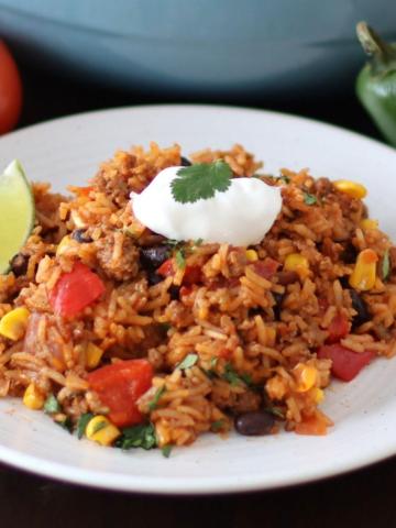 Poêlée de riz au boeuf mexicain