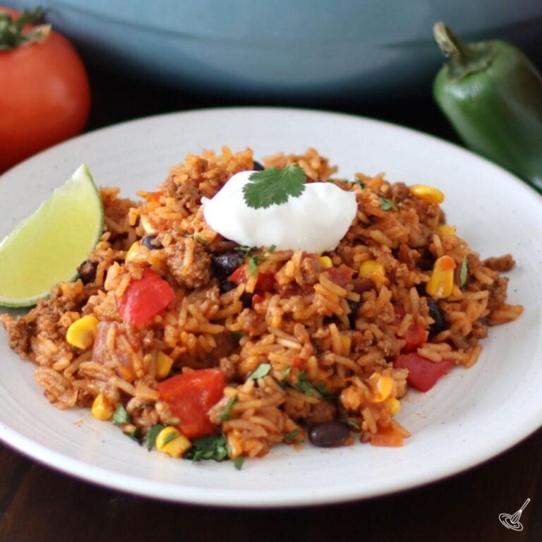 Mexican Beef and Rice Skillet