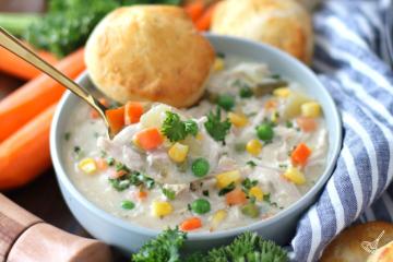 Crustless Chicken Pot Pit in a large bowl.