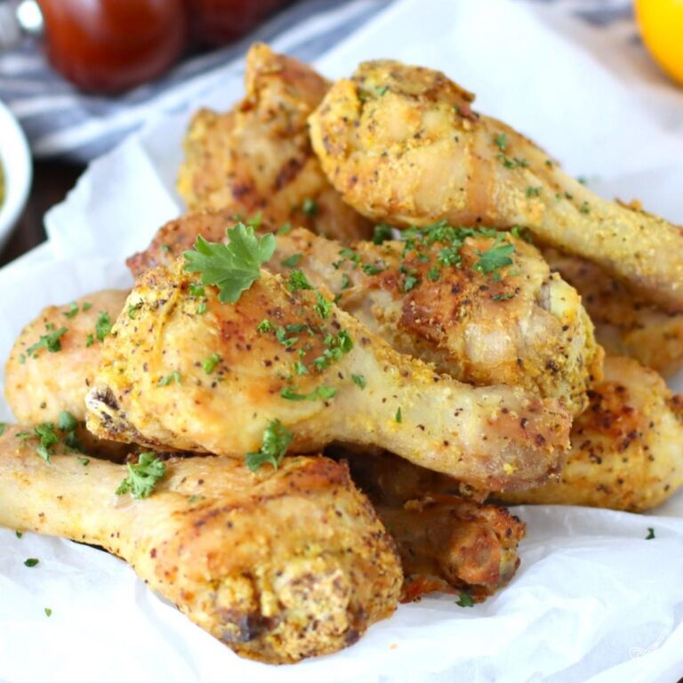 Lemon Pepper Chicken Drumsticks on a plate.