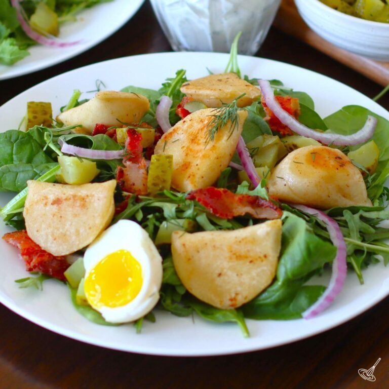 Pierogi Salad on a plate.
