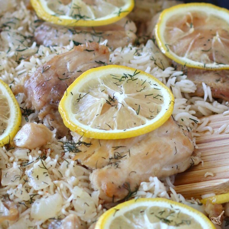 Greek Chicken with Lemon Rice