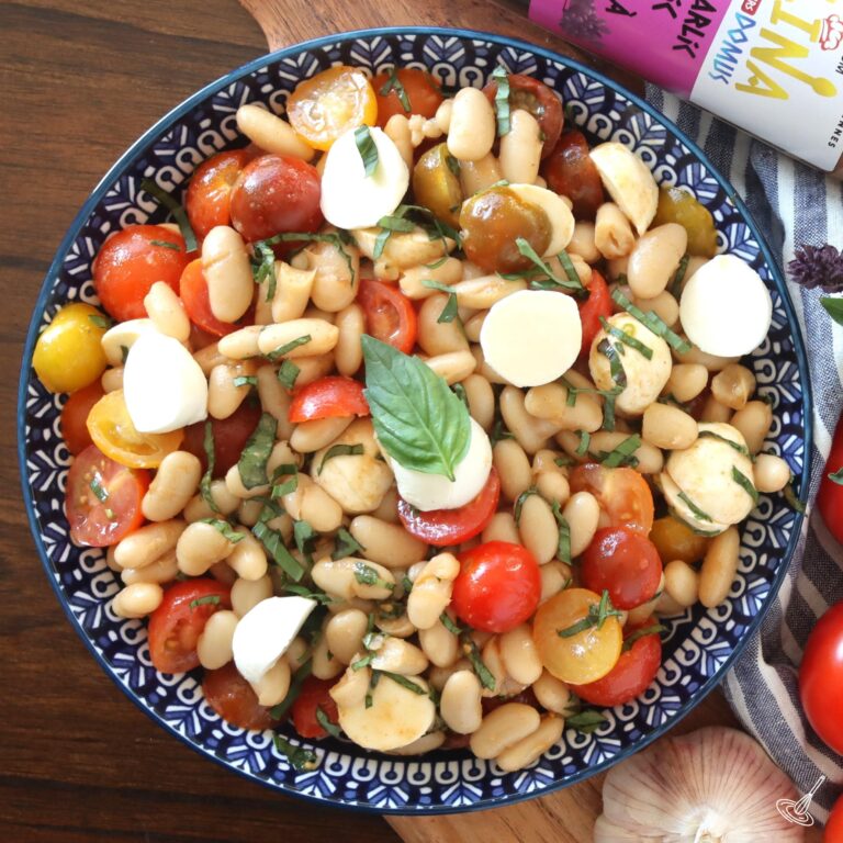White Bean Caprese Salad