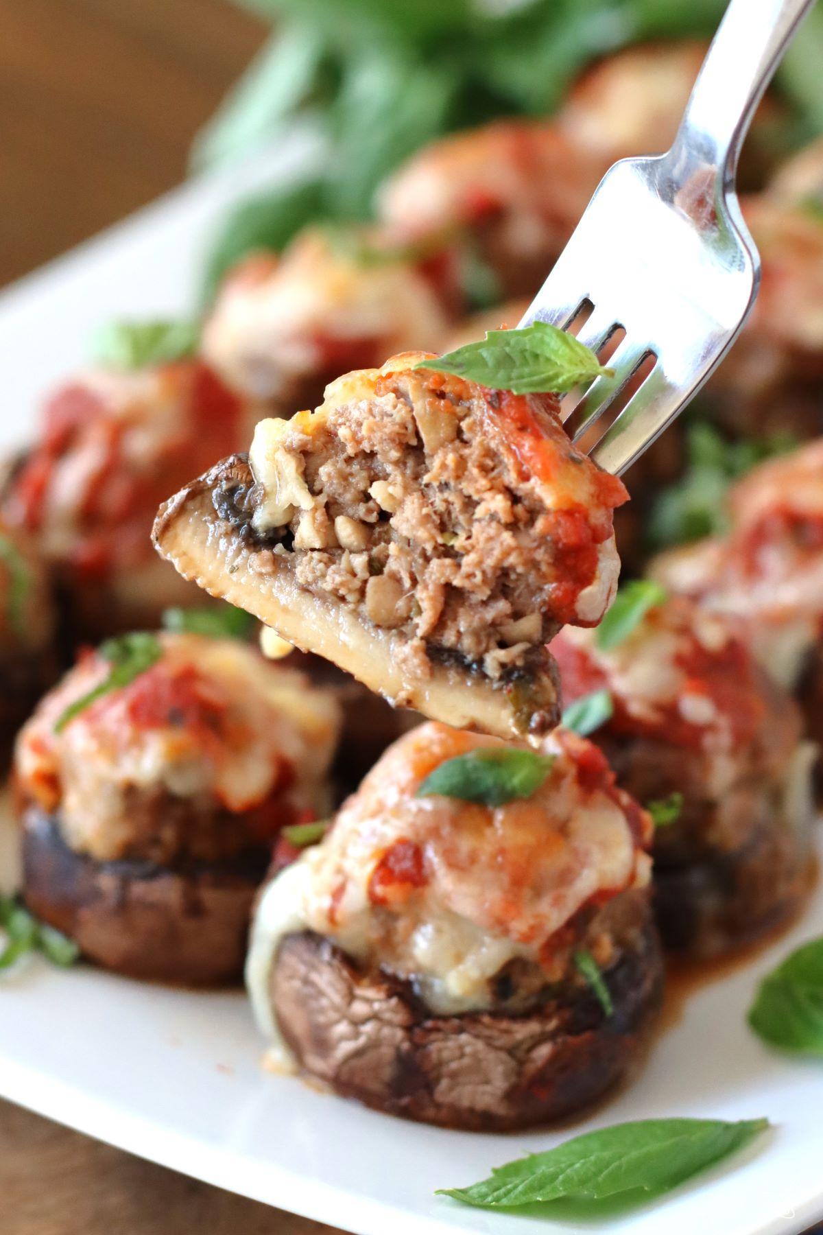 Meatball Stuffed Mushrooms