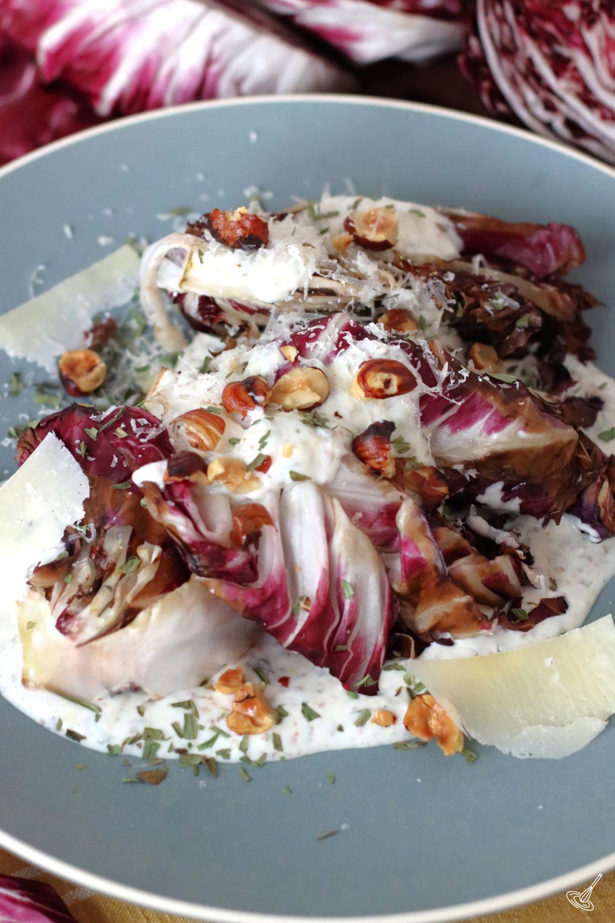 Roasted Radicchio Salad on a plate.