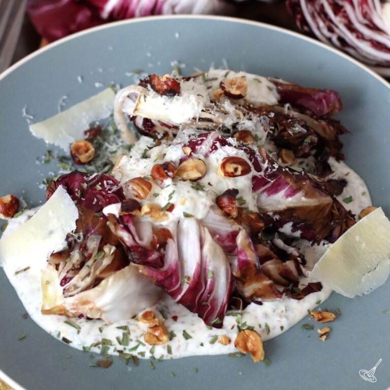 Grilled Radicchio Salad on a plate.