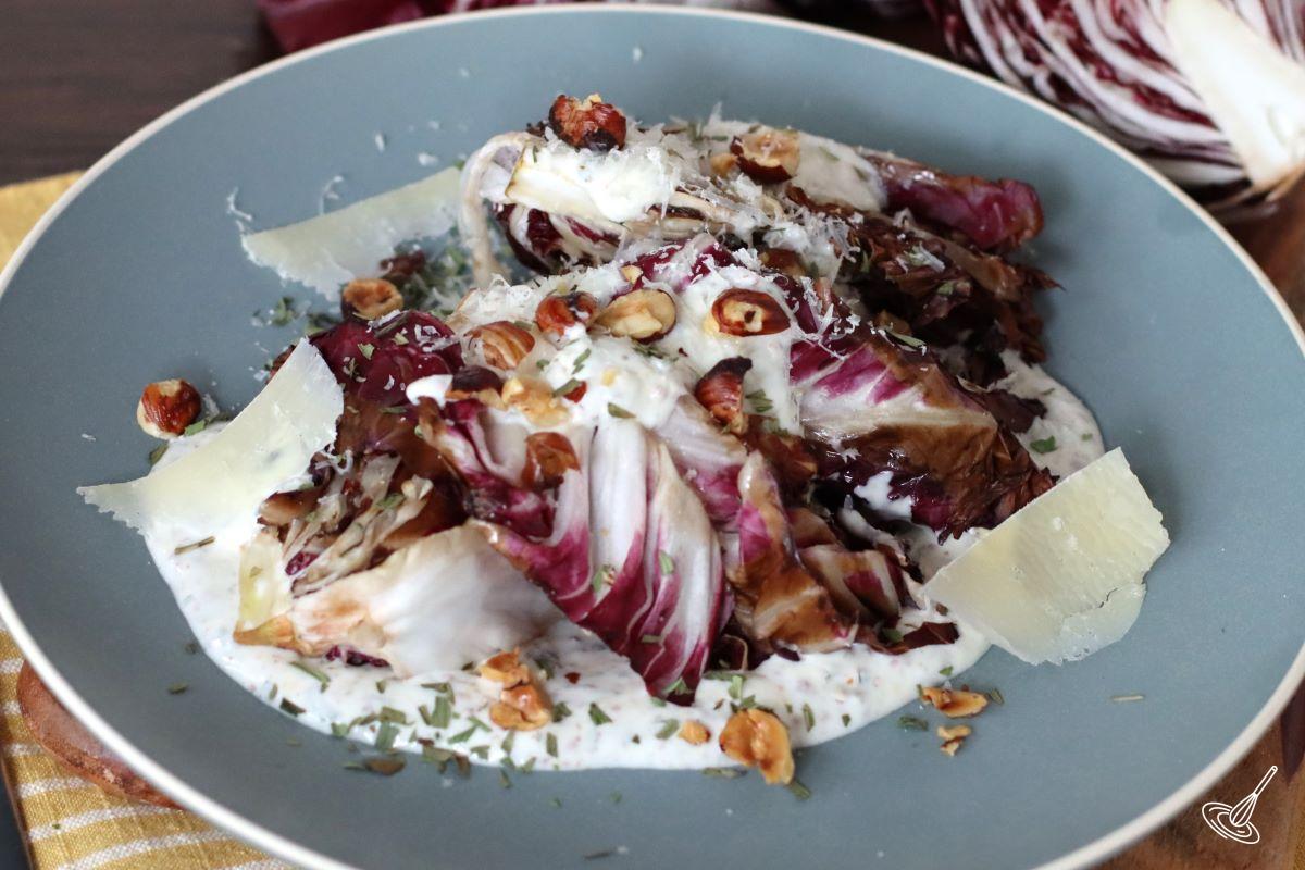 Roasted Radicchio Salad on a plate.