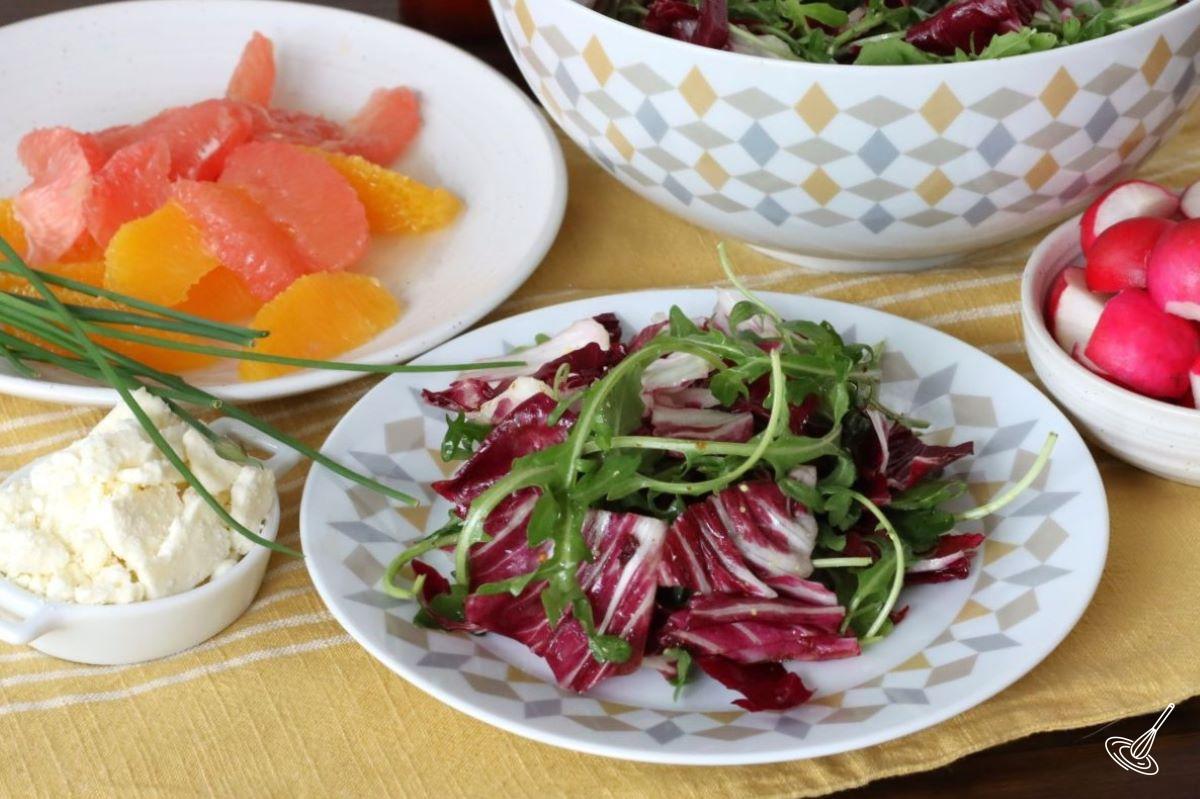 Radicchio Citrus Salad on a plate.