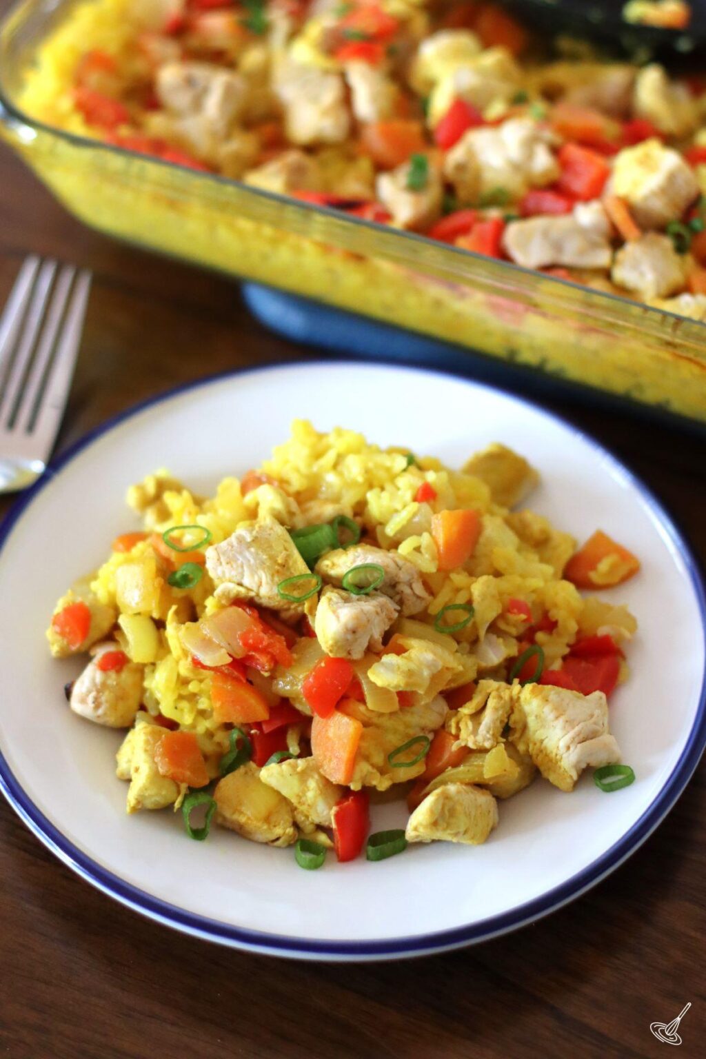 Chicken Yellow Rice Casserole - French Kiss Cook