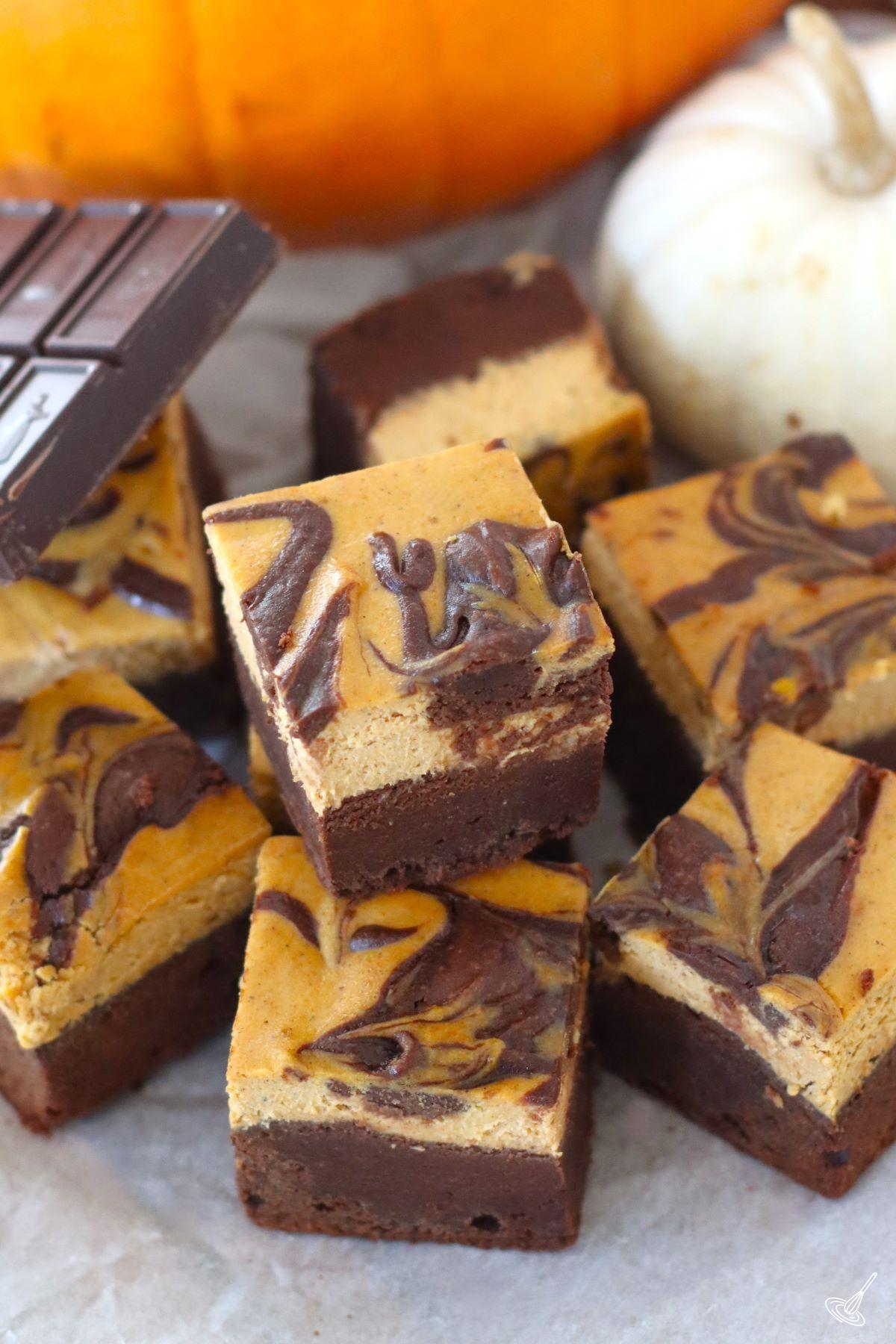 Pumpkin Cheesecake Brownies 