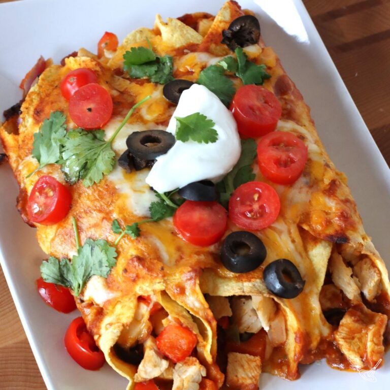 Leftover Turkey Enchiladas Casserole