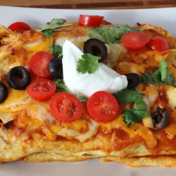 Leftover Turkey Enchiladas Casserole