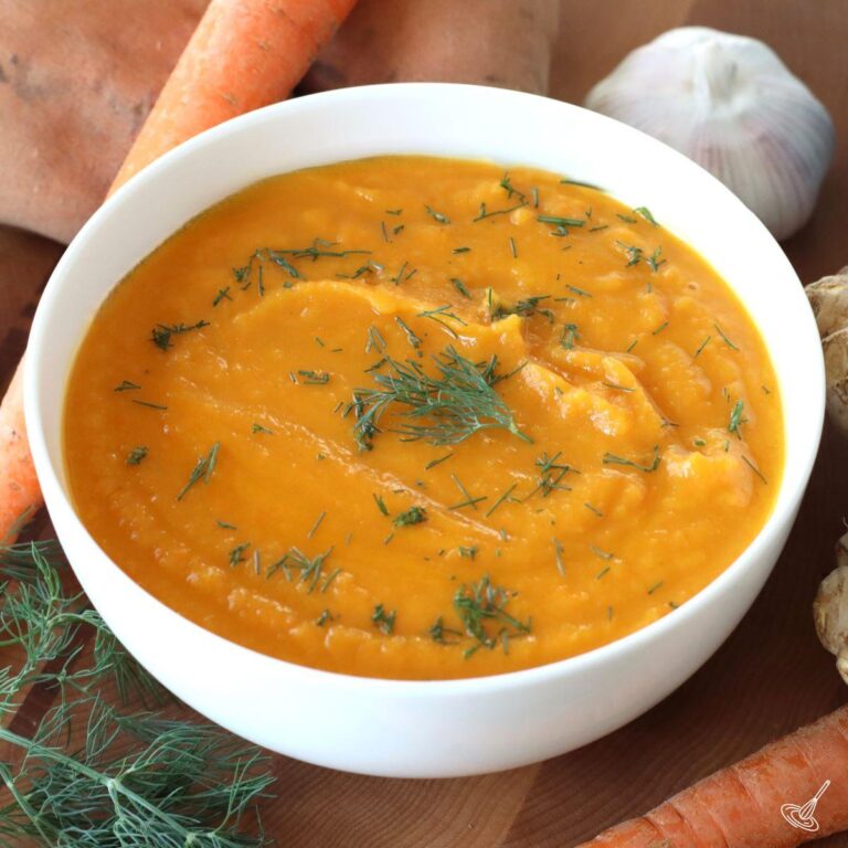 Carrot Ginger and Sweet Potato Soup