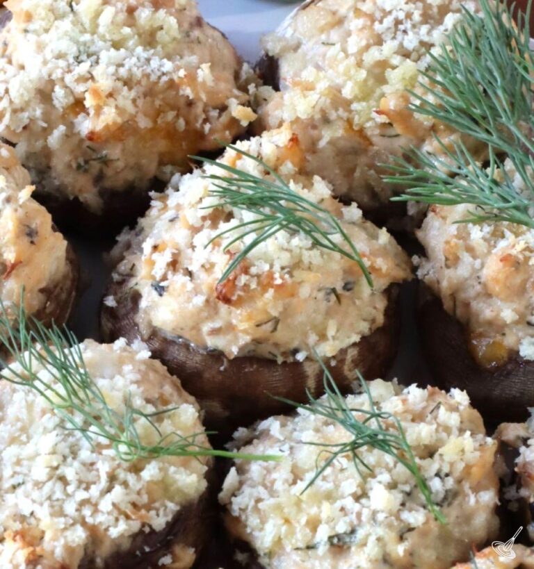 Salmon Stuffed Mushrooms