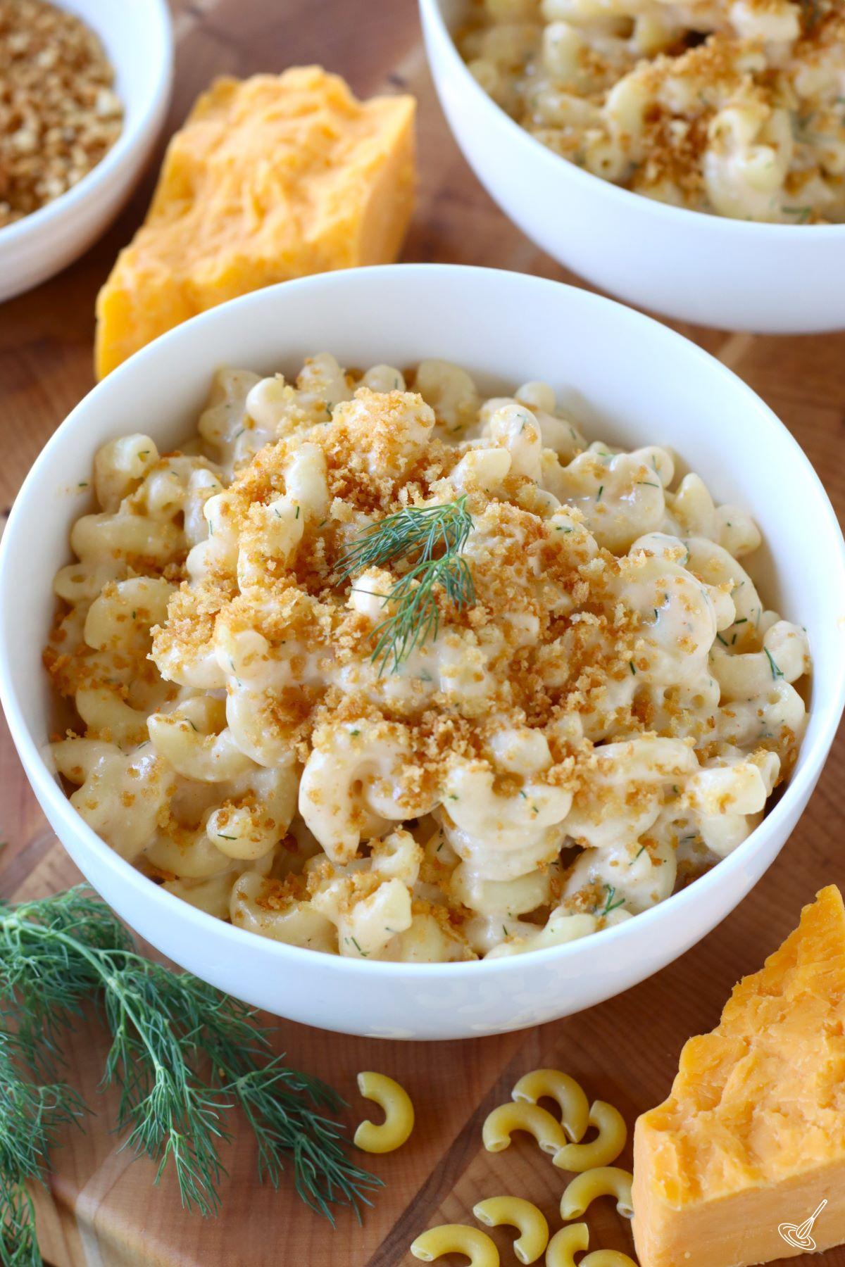 Protein Mac and Cheese in a bowl.