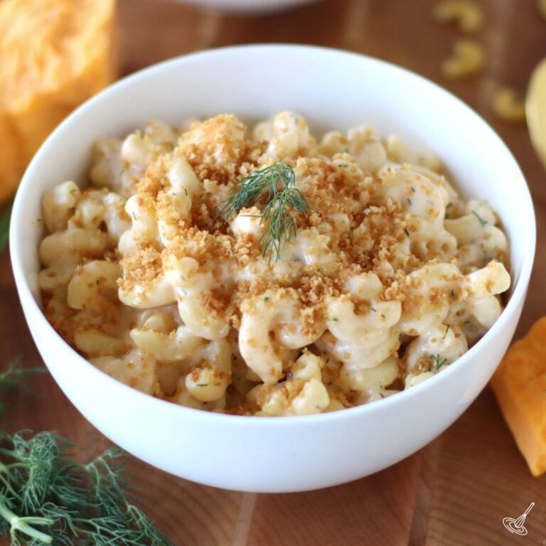 Protein Mac and Cheese in a bowl.