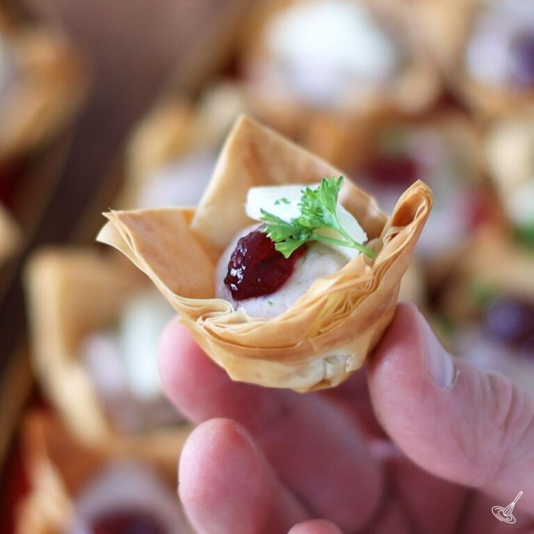 Cranberry Brie Phyllo Cups
