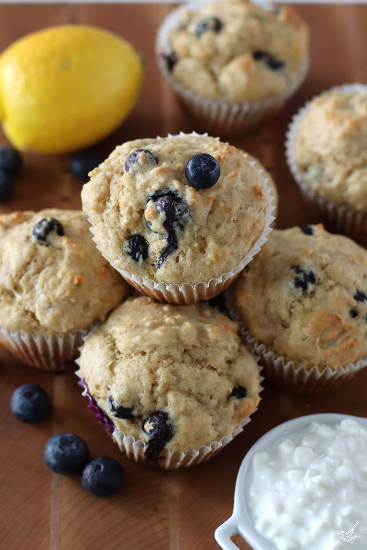 Cottage Cheese Blueberry Muffins