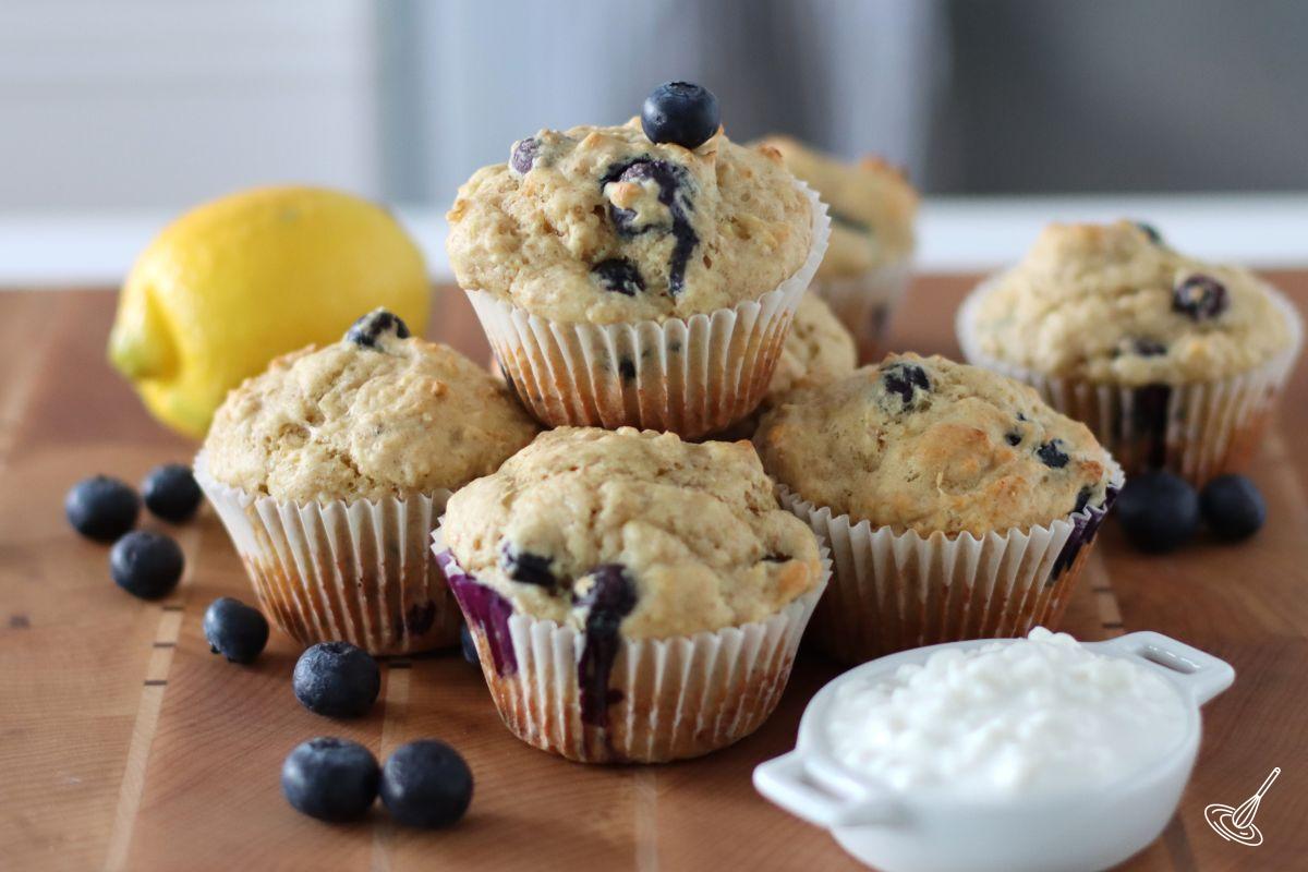 Cottage Cheese Blueberry Muffins