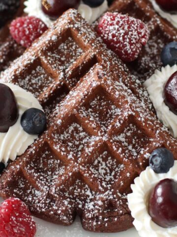 Chocolate Cottage Cheese Waffles