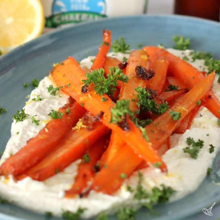 Roasted Carrots with whipped feta