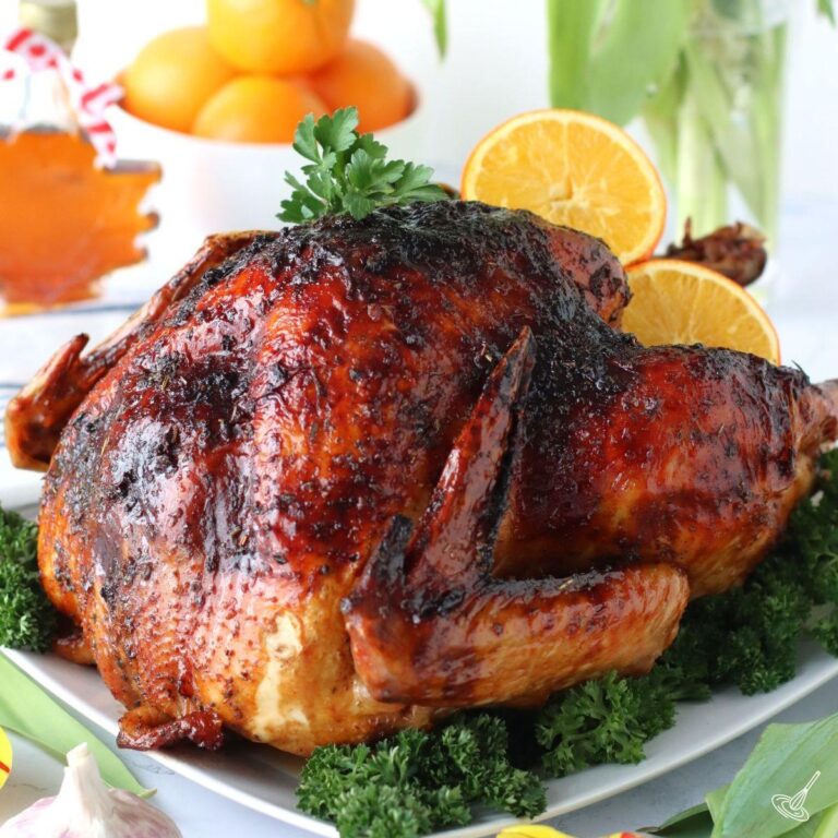 Maple Orange Turkey Roast on a platter.