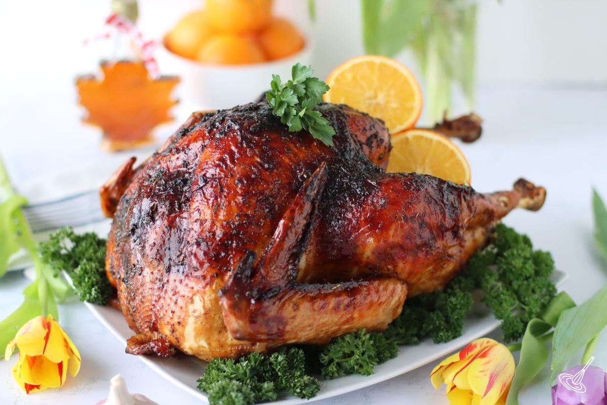 Maple Orange Turkey Roast on a platter.