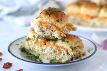 Crack Chicken Sliders on a plate