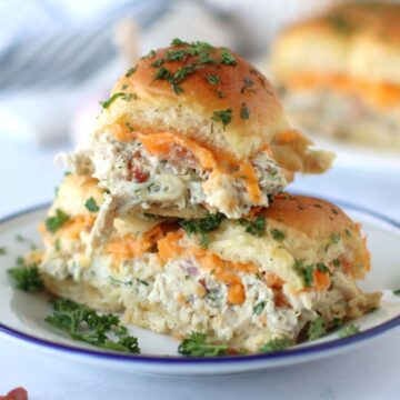 Crack Chicken Sliders on a plate
