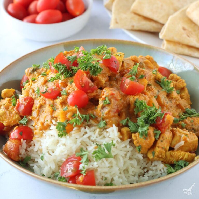 Chicken Curry with Buttermilk over rice