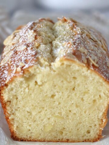 Almond Pound Cake slice.