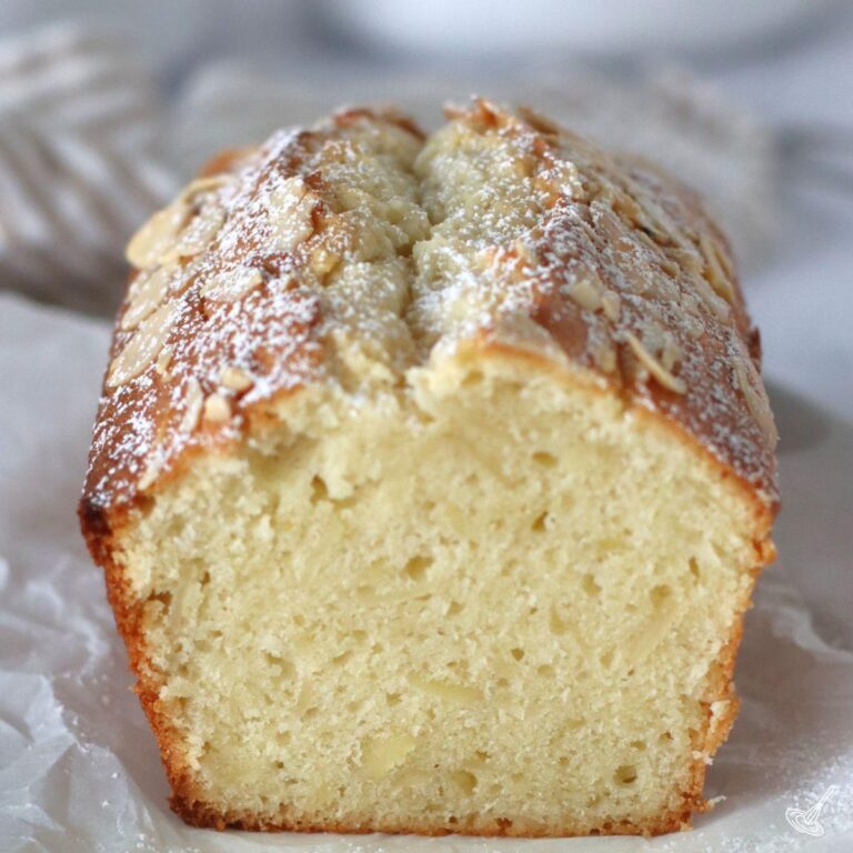 Almond Pound Cake slice.