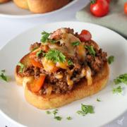 Texas Toast Sloppy Joes on a plate.