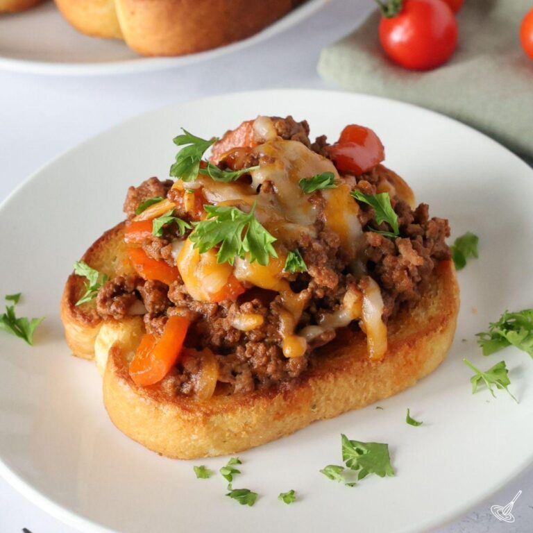 Texas Toast Sloppy Joes on a plate.