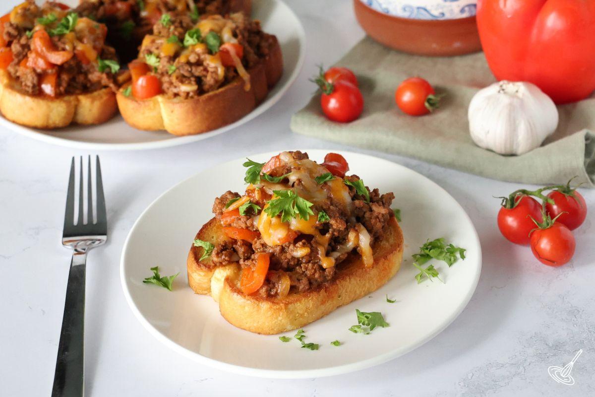 Texas Toast Sloppy Joes on a plate.