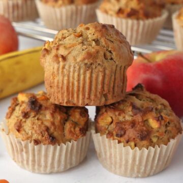 ABC Muffins on the kitchen counter.