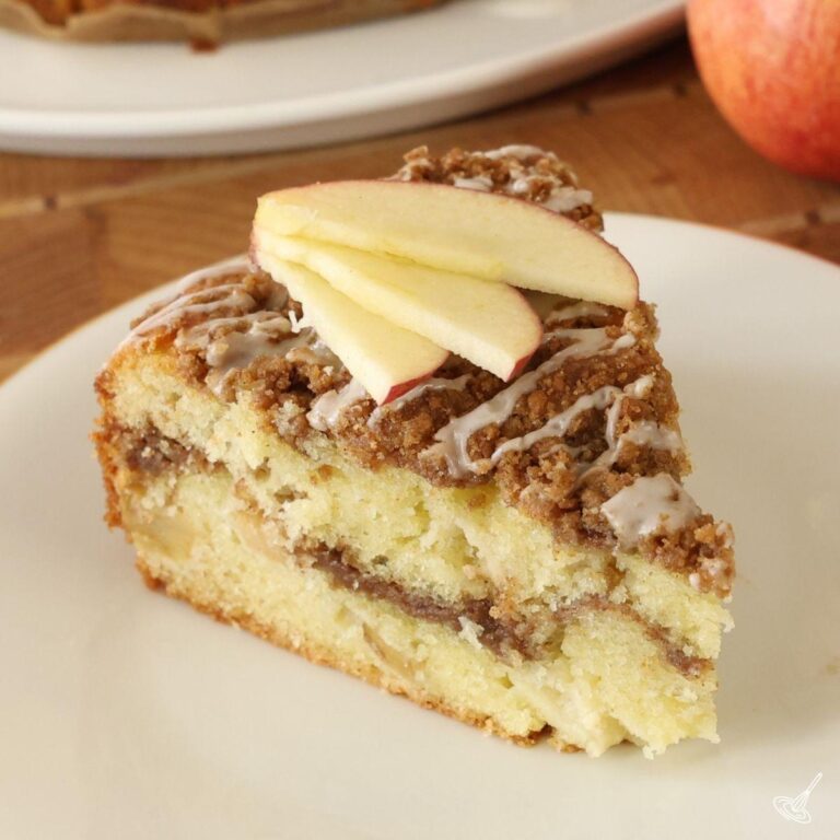 Apple Coffee Cake on a plate.