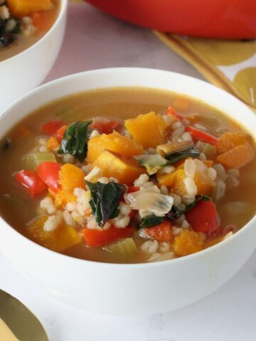 Golden Harvest Soup in a bowl.
