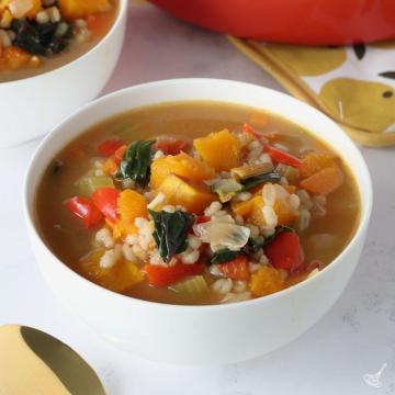 Golden Harvest Soup in a bowl.