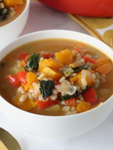 Golden Harvest Soup in a bowl.