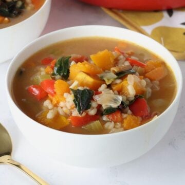 Golden Harvest Soup in a bowl.