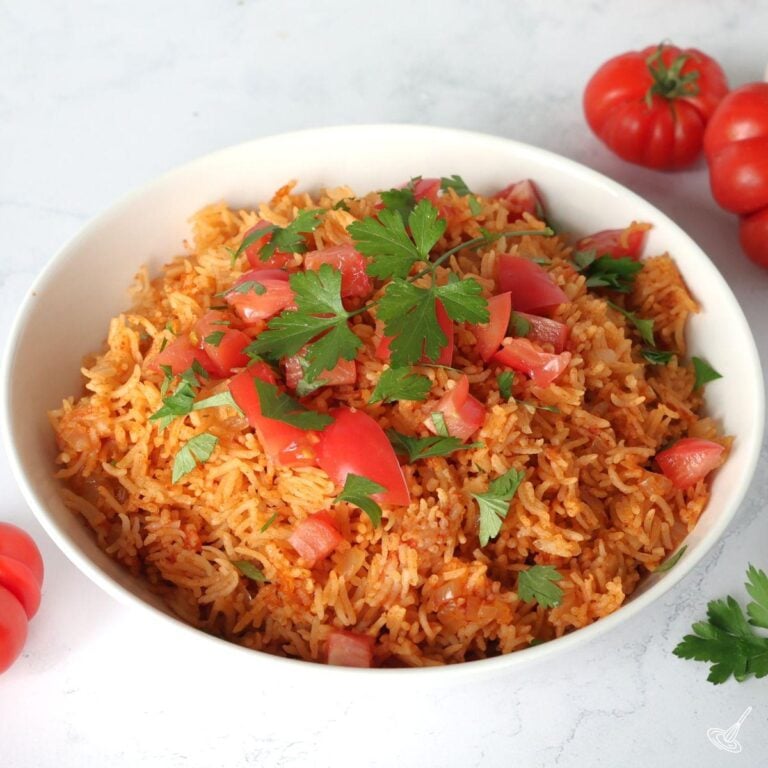 Rice Cooker Mexican Rice in a bowl.