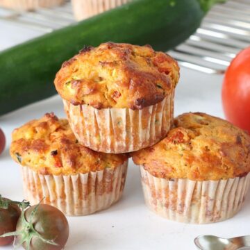 Tomato Zucchini Muffins recipe.