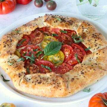 Tomato Pesto Galette on a plate.