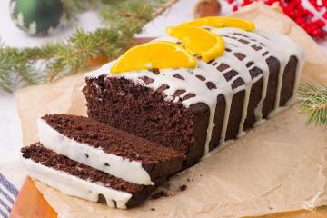 Glazed Chocolate Orange Loaf.