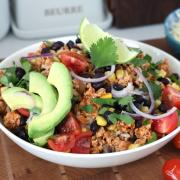 Chicken enchilada bowls