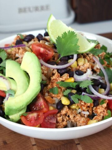 Chicken enchilada bowls