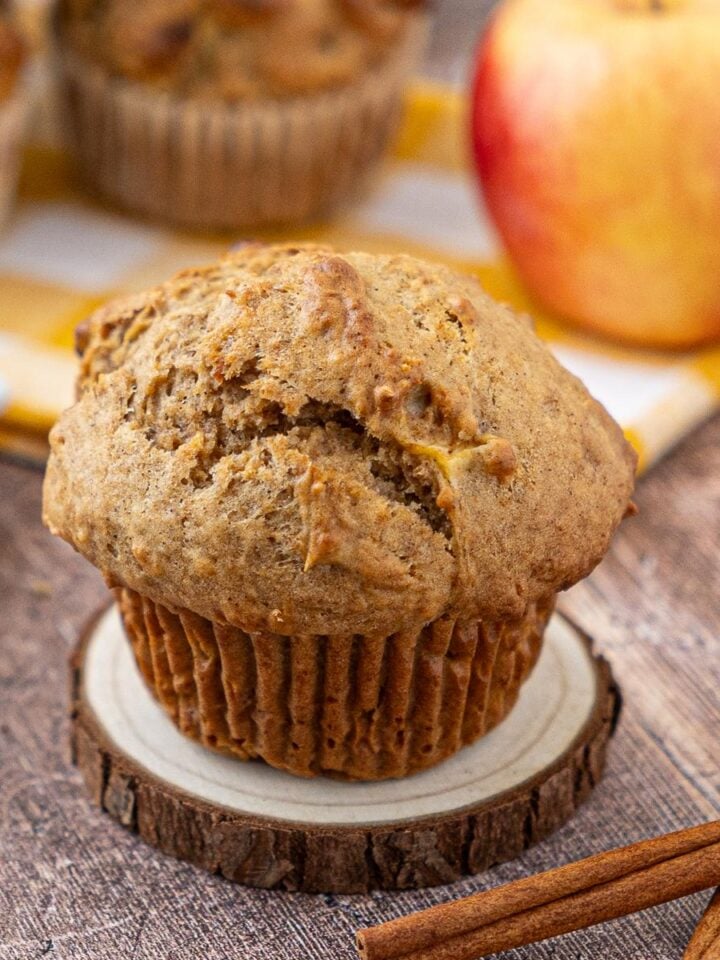 Apple Sauce Muffin on a the table.